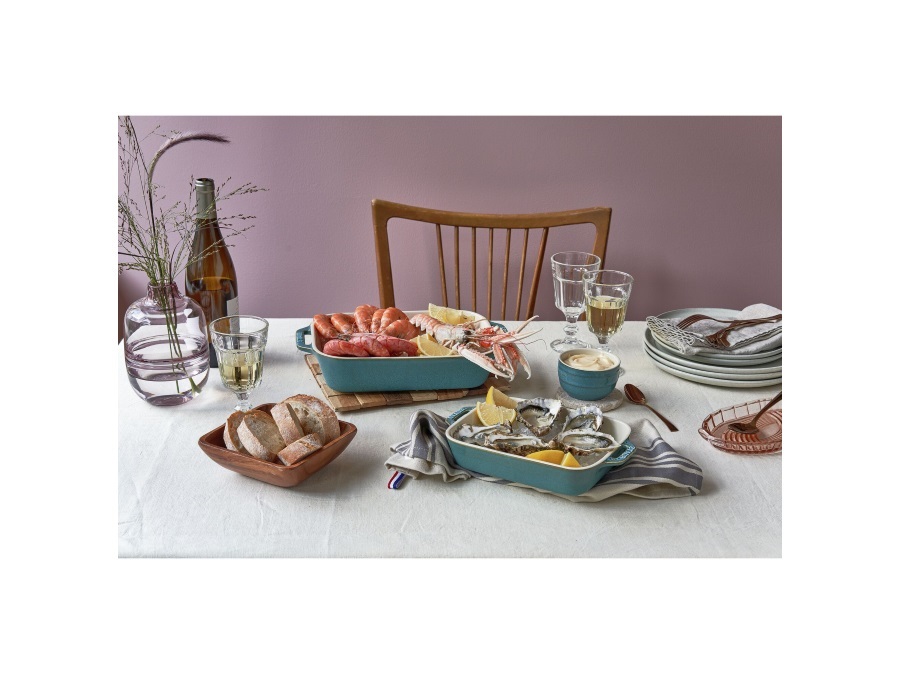 STAUB Set 2 pirofile rettangolari, turchese antico