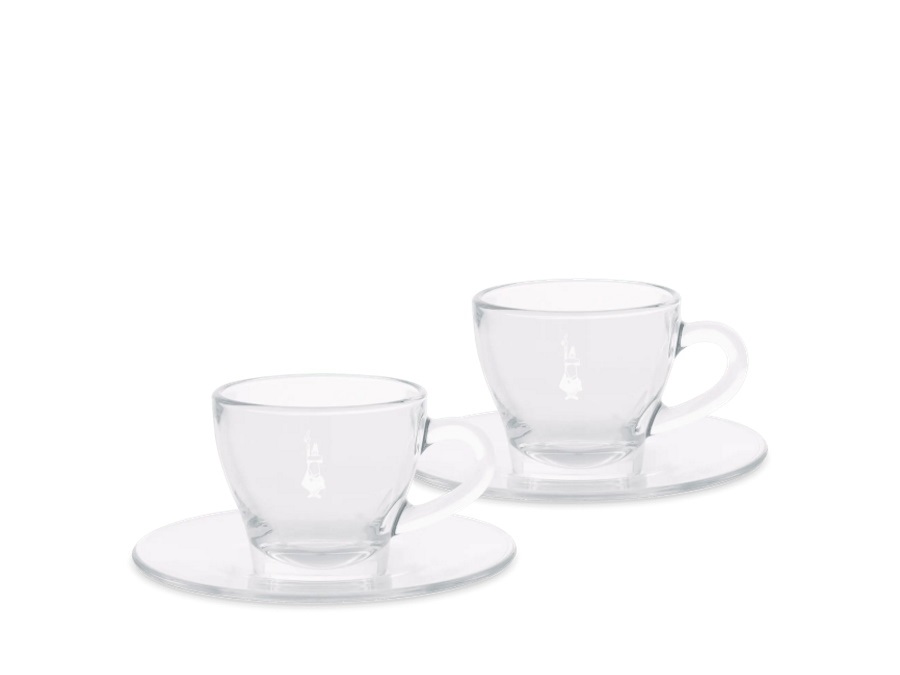 BIALETTI INDUSTRIE Set 2 tazze cappuccino in vetro
