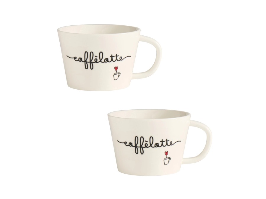 SIMPLE DAY LIVING & LIFESTYLE Set 2 Tazze Colazione Caffèlatte, 580 ml