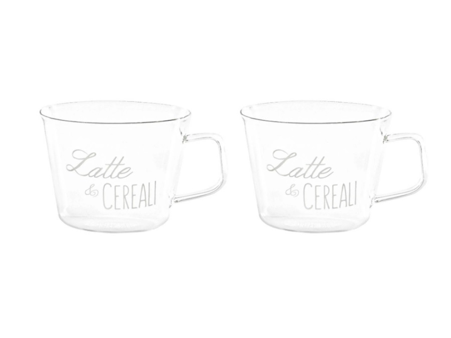 Simple day living & lifestyle set 2 tazze colazione latte e cereali, 480 ml