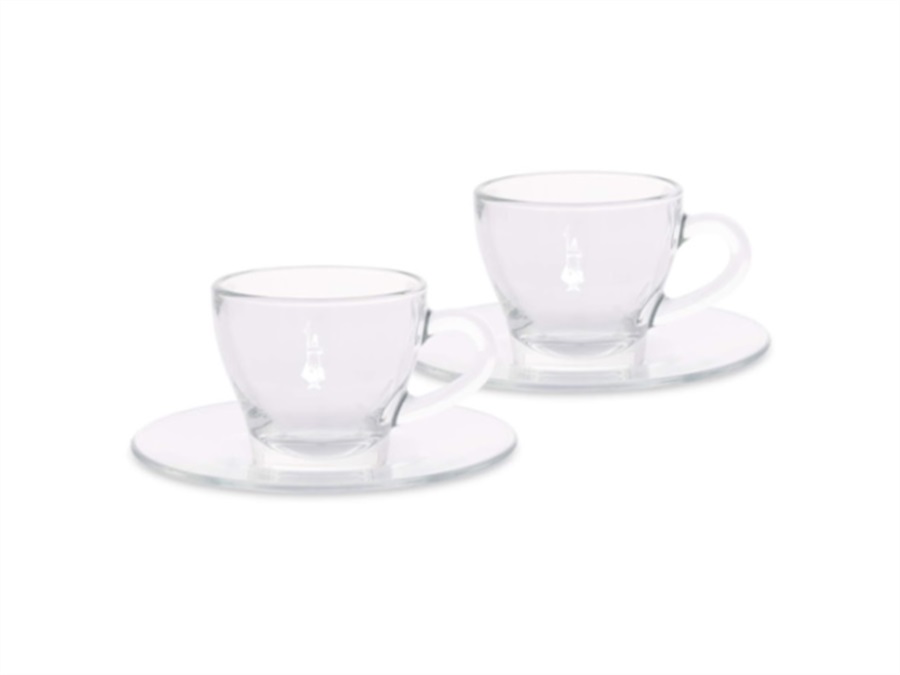 BIALETTI INDUSTRIE Set 2 tazze espresso in vetro