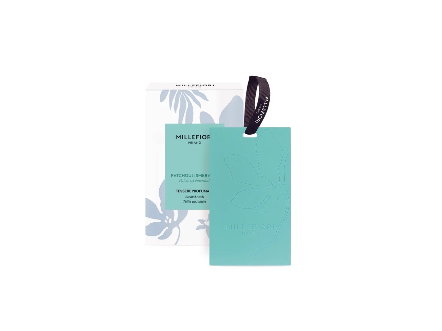 MILLEFIORI Set 3 card profumate - Patchouli Smeraldo