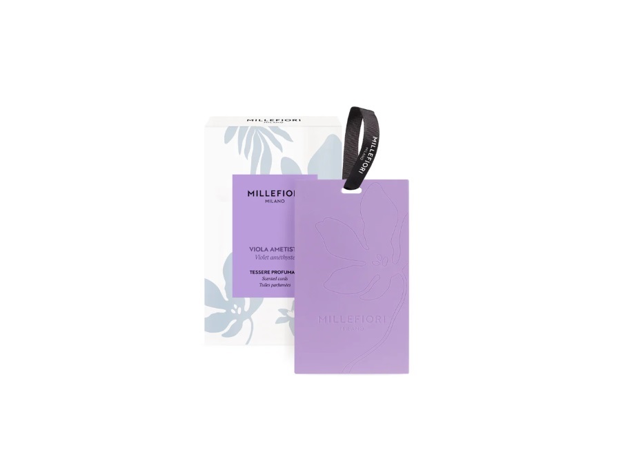 MILLEFIORI Set 3 card profumate - Viola ametista