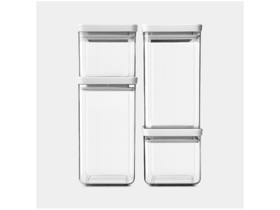 BRABANTIA SET 4 BARATTOLI QUADRATI