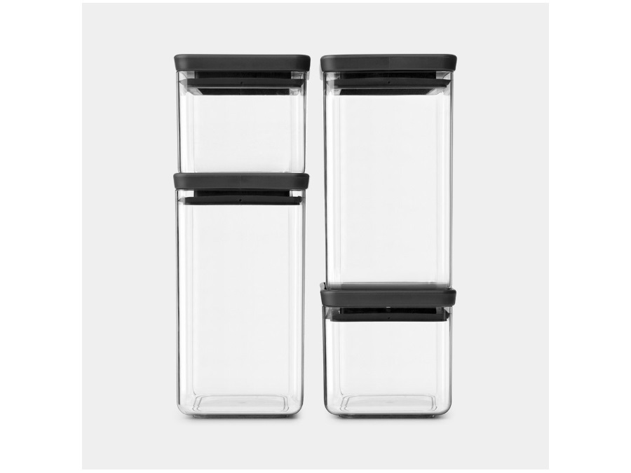 BRABANTIA SET 4 BARATTOLI QUADRATI