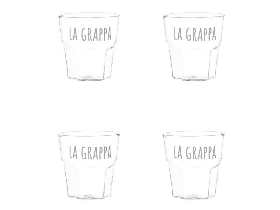 SIMPLE DAY LIVING & LIFESTYLE Set 4 bicchierini La Grappa