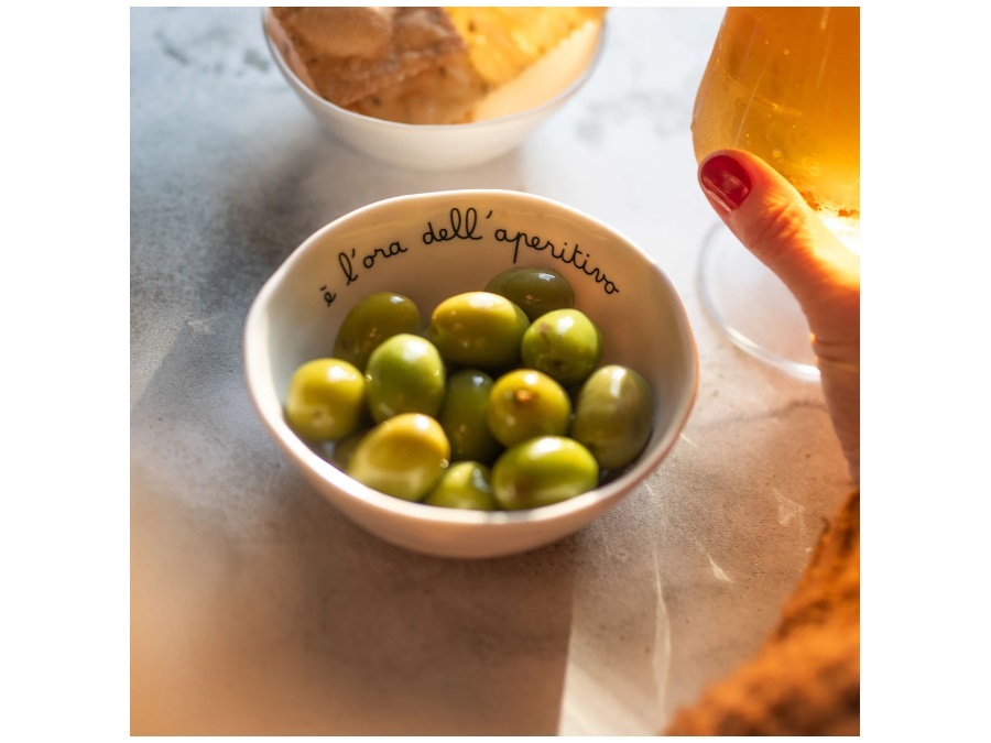SIMPLE DAY LIVING & LIFESTYLE Set 4 Coppette in gres E' l'ora dell'aperitivo Ø10 cm
