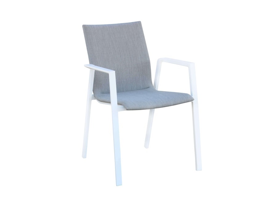 MAGAZZINI COSMA S.P.A. Set 4 poltrone djerba impilabile bianca
