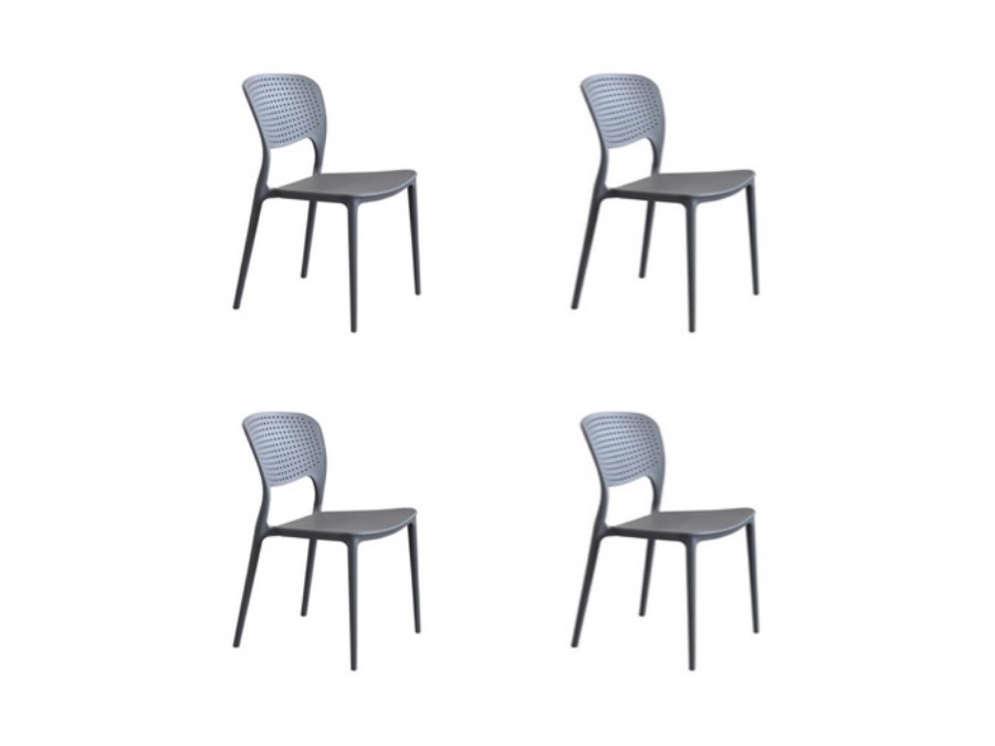 MAGAZZINI COSMA S.P.A. Set 4 sedie Mets taupe