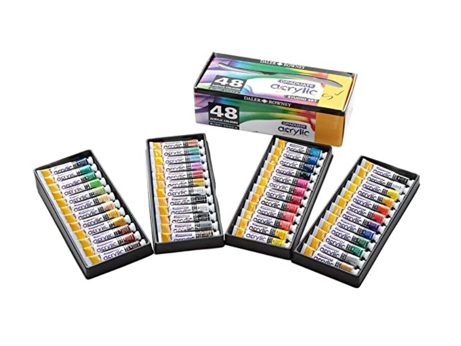 DALER ROWNEY SET 48 COLORI ACRILICI DALER ROWNEY GRADUATE 22ML