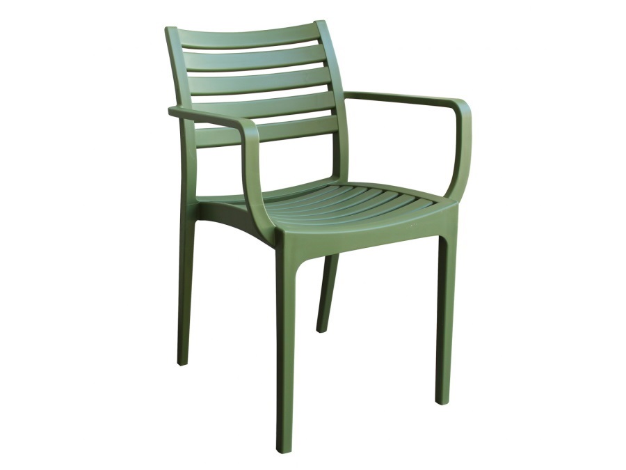 MAGAZZINI COSMA S.P.A. SET 8 POLTRONE EVELINE IMPILABILI VERDE SCURO