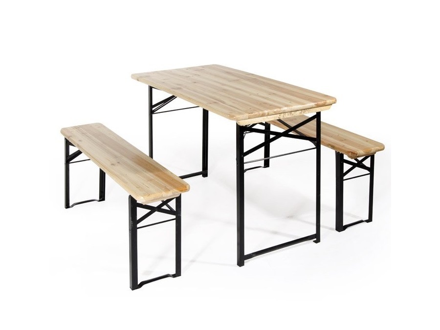 VERDELOOK SET BIRRERIA VERDELOOK  TAVOLO + PANCHE 80X200 CM