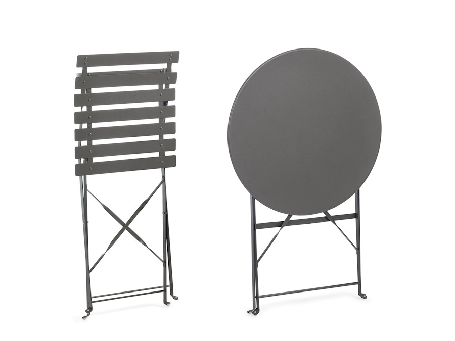 BIZZOTTO SET BISTROT AUSTIN ANTRACITE