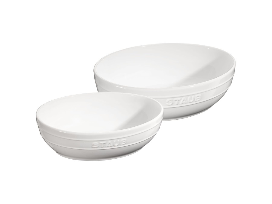 STAUB Set ciotole bianco, Ø 23 cm e Ø 27 cm - 2 pz, ceramica