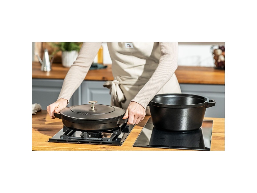 STAUB SET DI 2 PENTOLE IMPILABILI, NERO