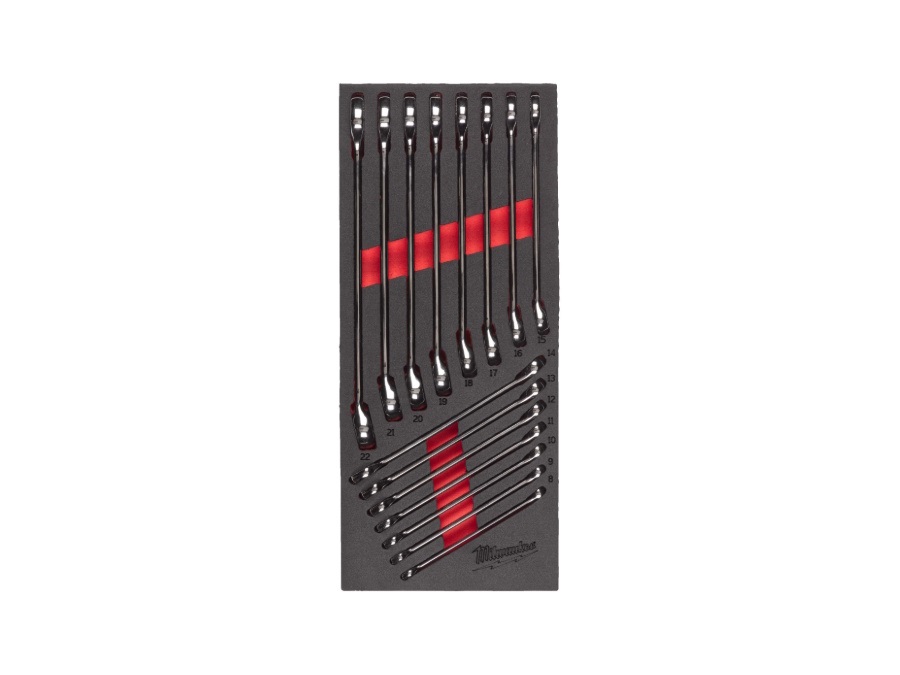 MILWAUKEE Set di chiavi combinato MaxBite in modulo morbido - 15 pezzi