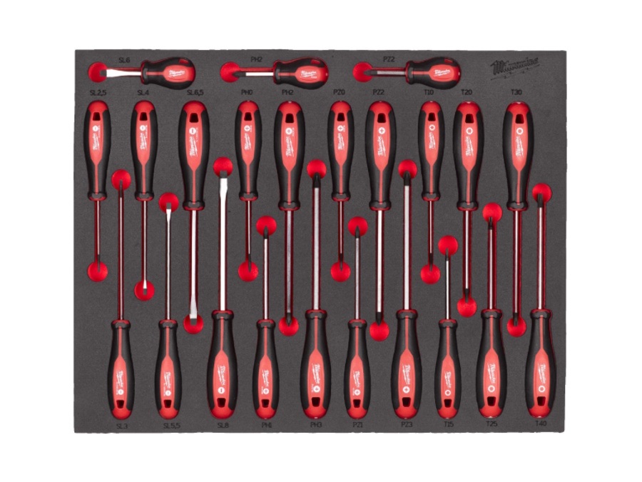 MILWAUKEE Set di giraviti completo in modulo morbido - 23 pezzi