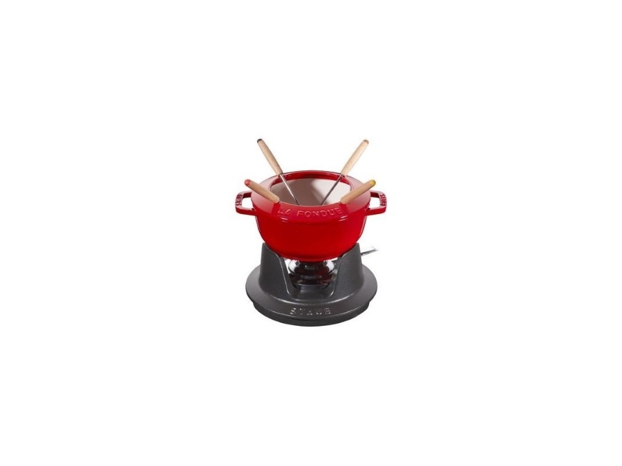 Staub set fonduta d16 rosso ciliegia