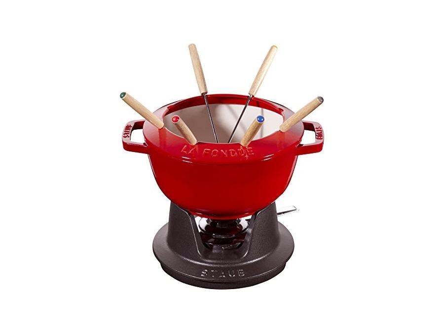 STAUB Set fonduta gourmet rosso ciliegia, Ø 20 cm