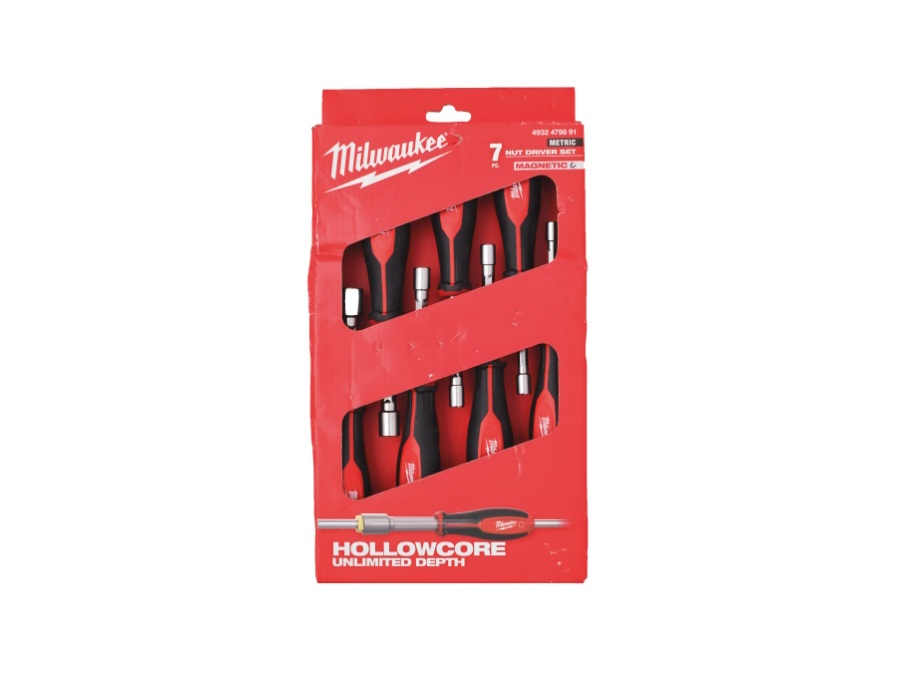 MILWAUKEE Set giraviti a bussola cavo magnetico - 7 pezzi