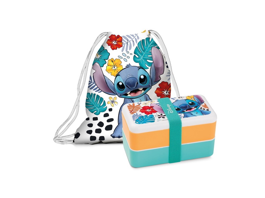 EGAN Set lunch box + sacca stich bianco