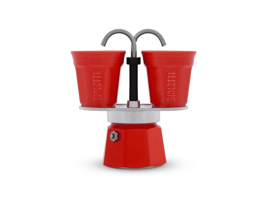 BIALETTI INDUSTRIE Set Mini Express rosso, 2 tazze
