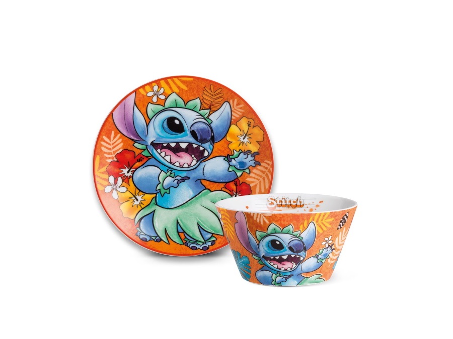 EGAN Set piatto dessert + bowl stich arancio