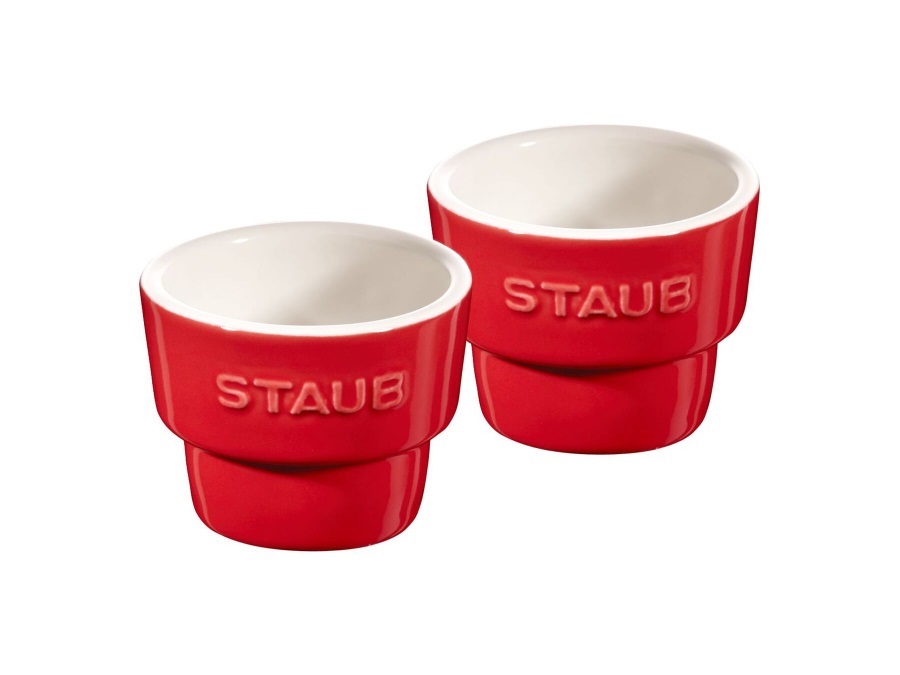 STAUB SET PORTA UOVA rosso - 2 PZ, CERAMICA