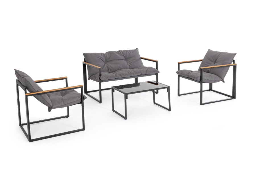 BIZZOTTO SET SALOTTO C-C ILDA ANTRACITE-GRIGIO SCURO