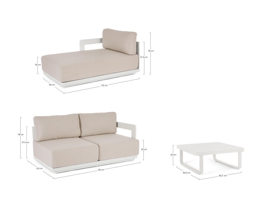 BIZZOTTO Set salotto lounge c-c mariel vapor