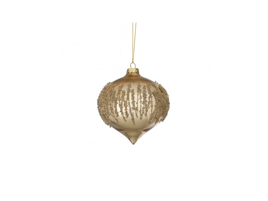 BRANDANI GIFT GROUP S.A.S. SFERA PUNTA GOLD VETRO, Ø 10 CM