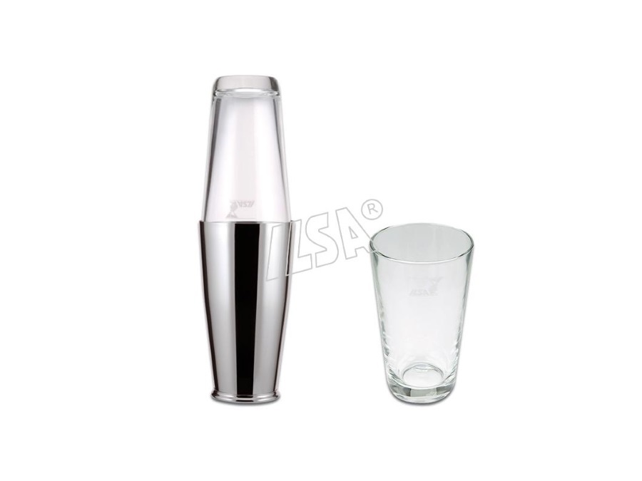 ILSA SHAKER BOSTON ILSA IN ACCIAIO INOX 18/10 CON BICCHIERE IN VETRO 50 CL.