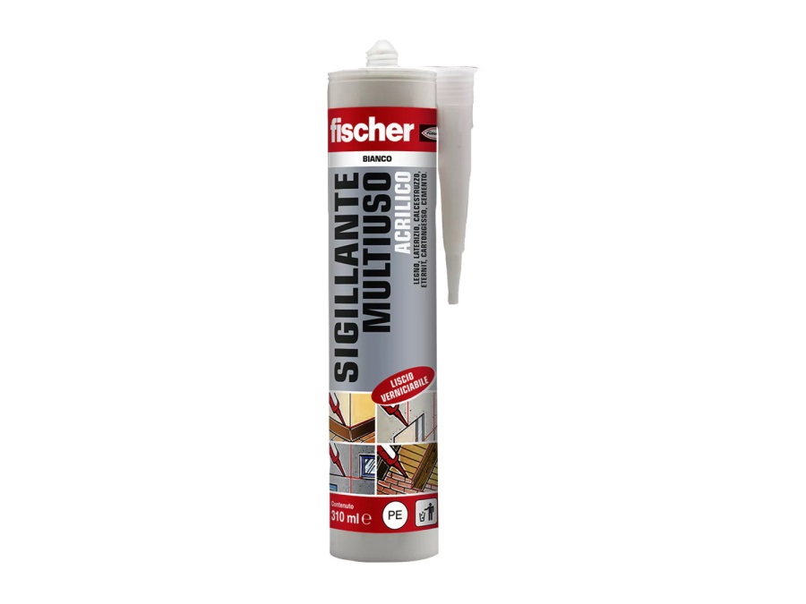 FISCHER Sigillante acrilico multiuso in dispersione acquosa per applicazioni interne, 310 ml