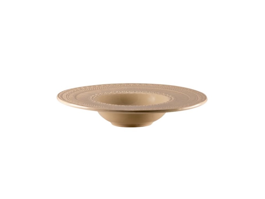 LE COQ SKALISTOS Pasta bowl beige con decoro in rilievo Ø cm 23 h cm 4