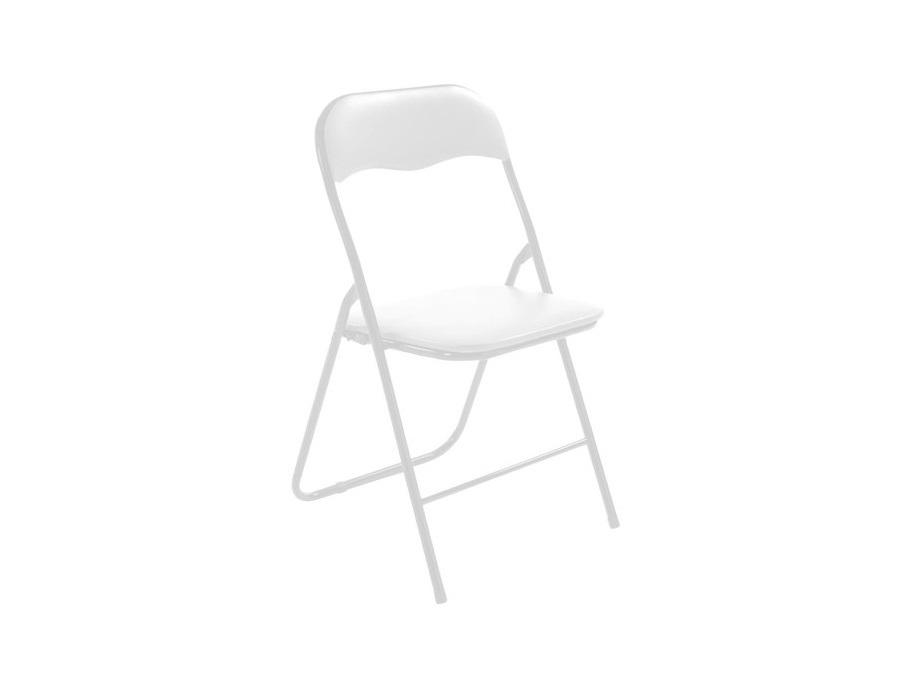 VERDELOOK Slimmy, sedia pieghevole imbottita, bianco