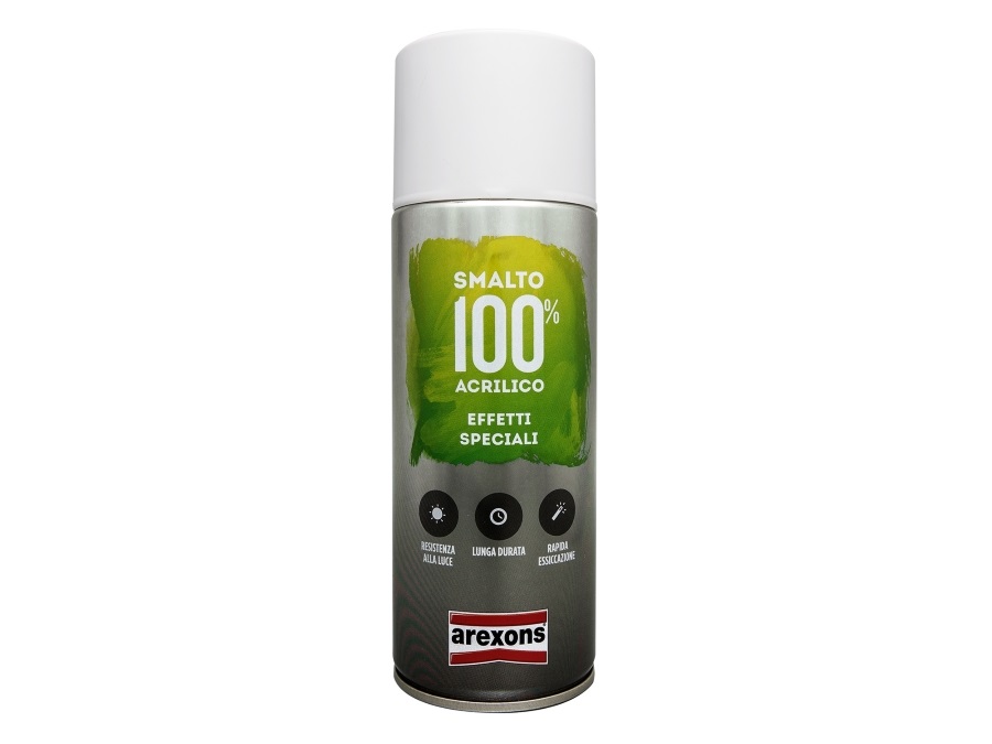 AREXONS Smalto 100% Acrilico Effetti Speciali, metallizante argento, 400 ml