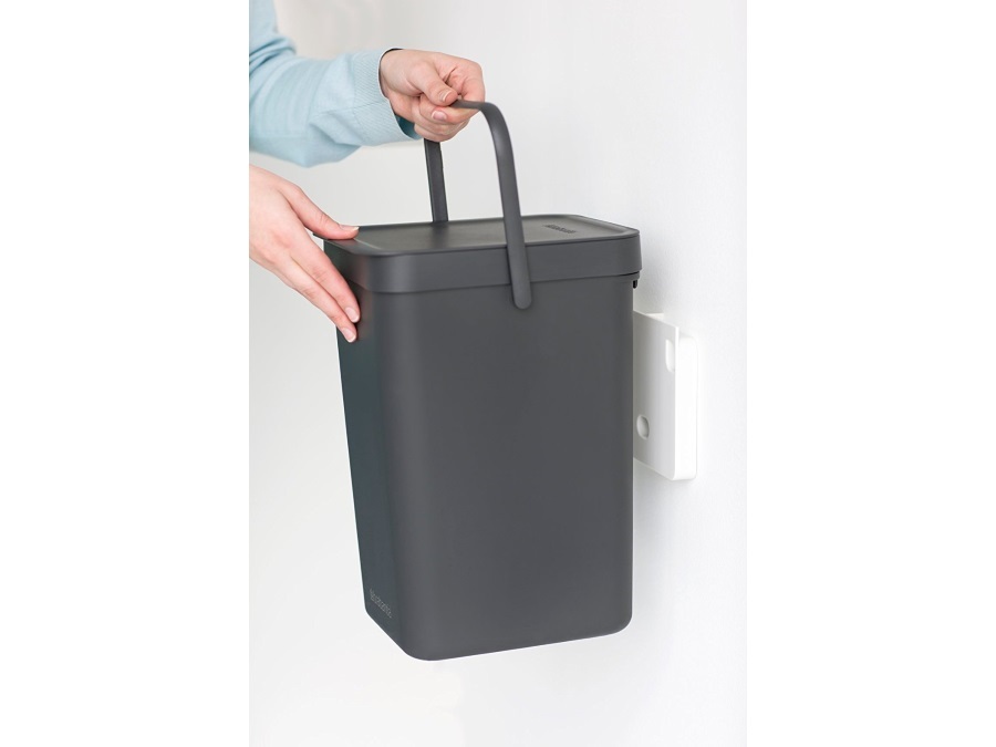 BRABANTIA sort & go Pattumiera - 16 lt - dark grey