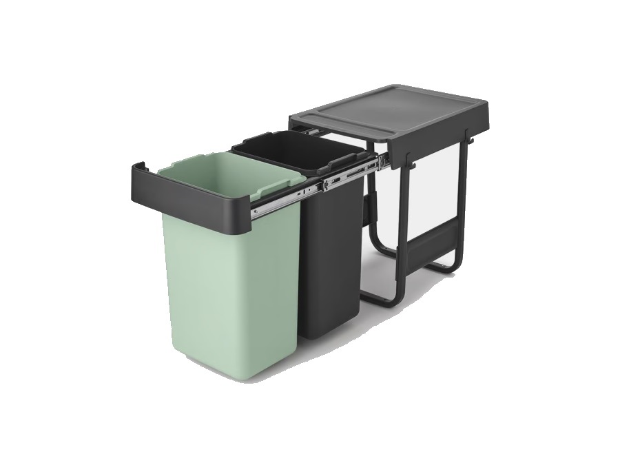 BRABANTIA Sort&go, pattumiera ad incasso, 2x15 Lt, dark grey