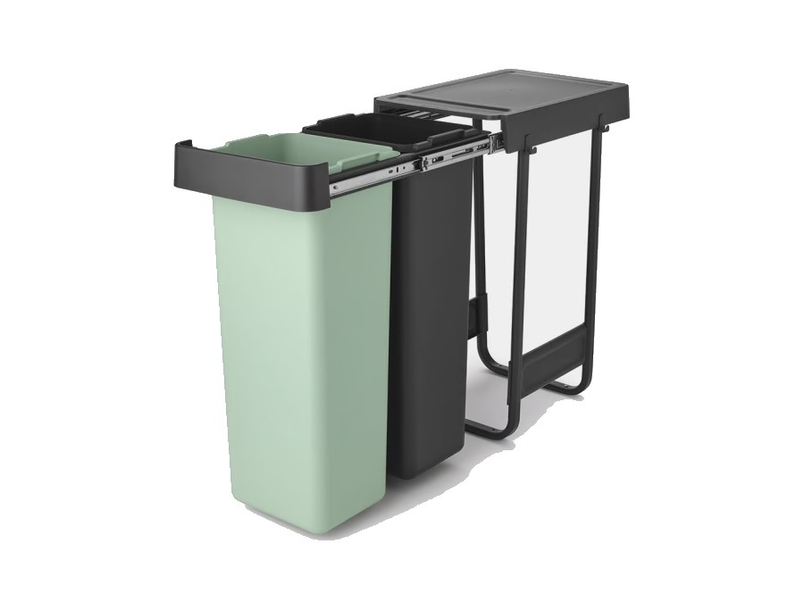 BRABANTIA Sort&go, pattumiera ad incasso, 2x30 Lt, dark grey