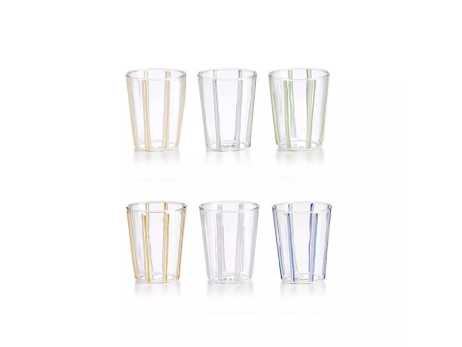 IVV Soul set 6 bicchieri colori assortiti in vetro borosilicato