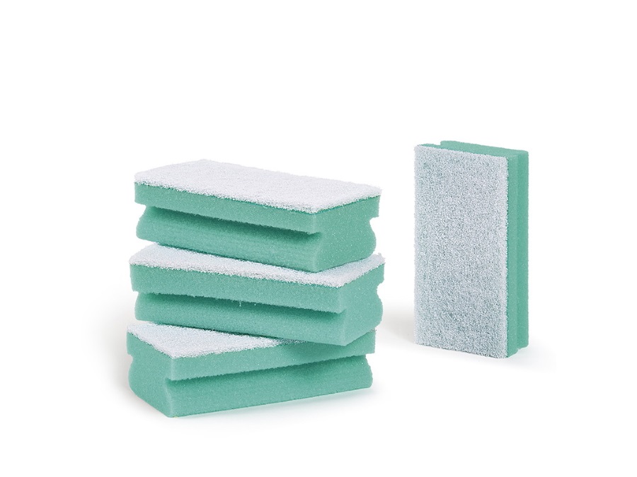 PERFETTO SPUGNA IN FIBRA ANTIGRAFFIO VERDE 10 PZ