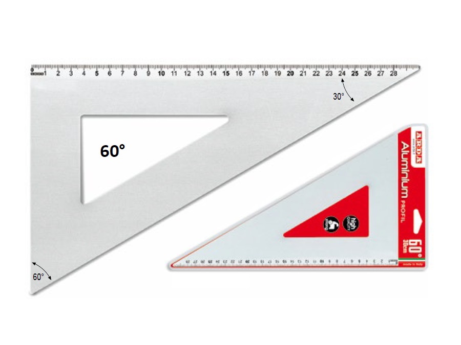 ARDA Squadra 60°x 30 cm serie aluminium profil