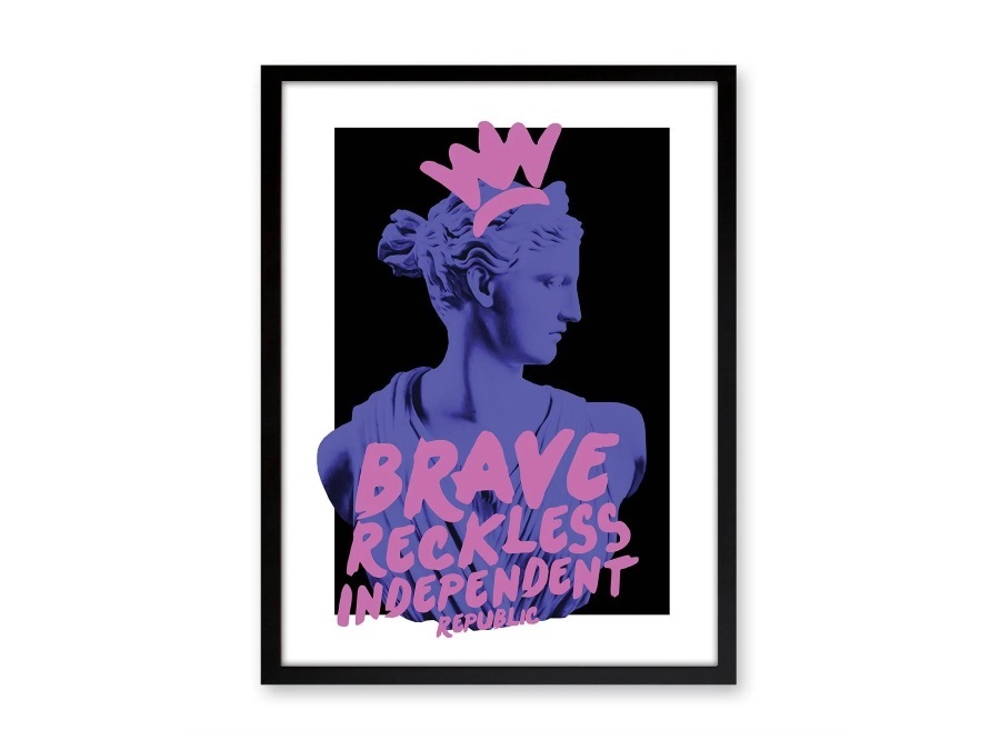 INDEPENDENT REPUBLIC Stampa con cornice 30x40, brave