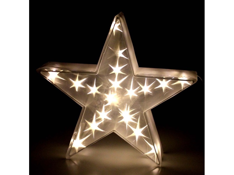 KAEMINGK Stella luminosa a LED in PVC, effetto olografico, 50X10X50 CM Kaemingk