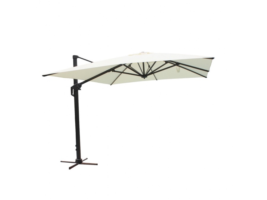 MAGAZZINI COSMA S.P.A. Stephenson, ombrellone nero palo laterale 4x4 telo beige