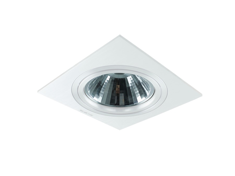 NOVA LINE Struttura ad incasso - 1 faro - alluminio - orientabile - 18,2x18,2 cm - bianco