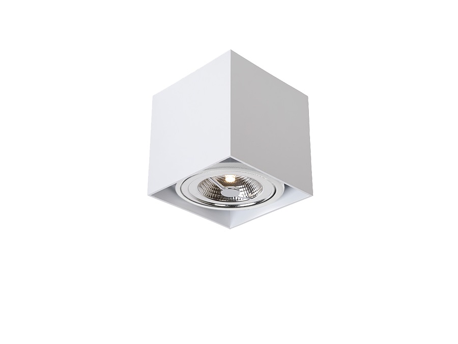 NOVA LINE Struttura ad incasso - 1 faro - orientabile - 13,5x13,5x13,5 cm - bianco