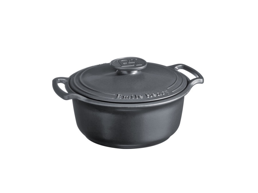 EMILE HENRY-EMILE & CO Sublime, cocotte tonda 6,5 lt - grigio grafite