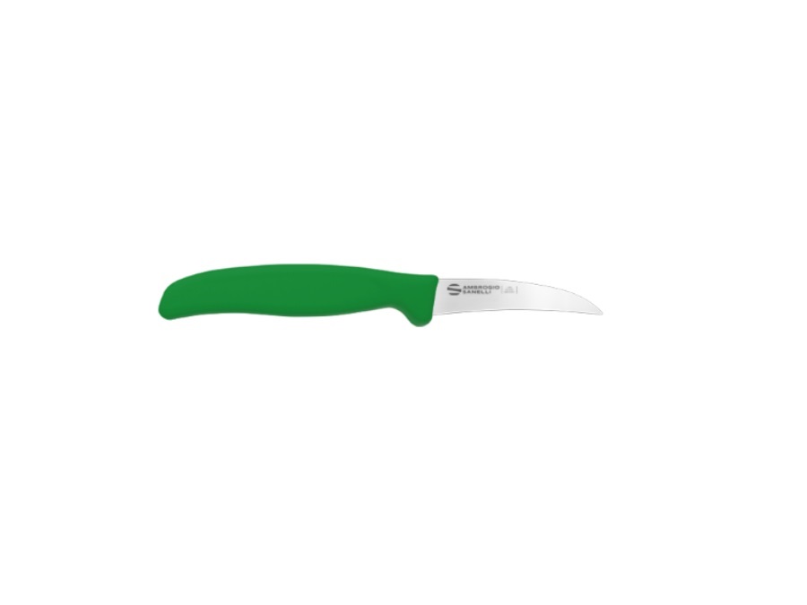 AMBROGIO SANELLI Supra colore - coltello verdura curvo verde, 7 cm