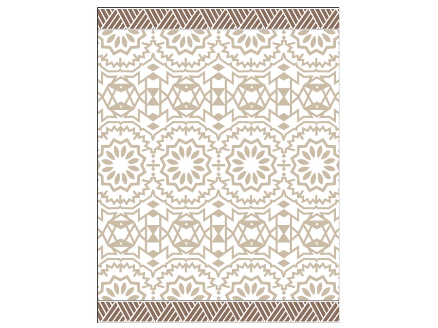 MAISON SUCREE Swing plaid 130x170 cm, bianco/beige
